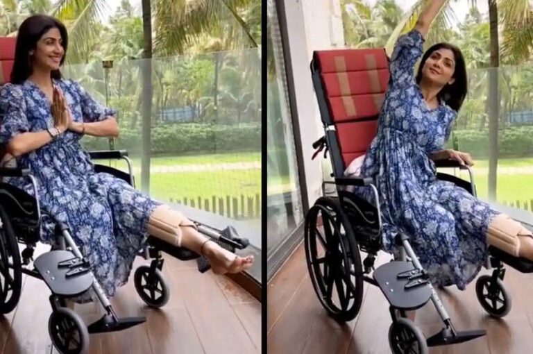 You can even do yoga in a wheelchair like Shilpa Shetty for knee pain relief and back stretch.